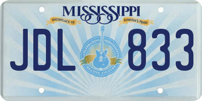 MS license plate JDL833