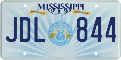 MS license plate JDL844