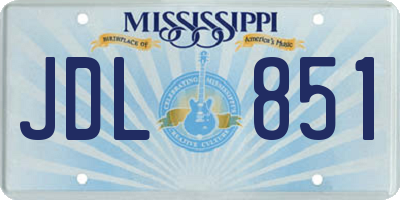 MS license plate JDL851