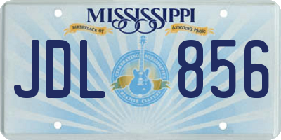 MS license plate JDL856