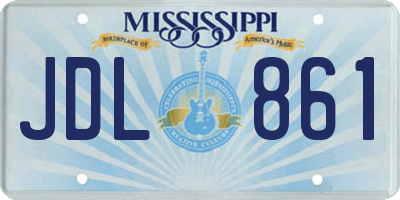 MS license plate JDL861