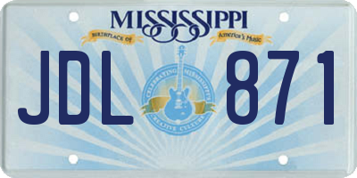 MS license plate JDL871