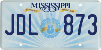MS license plate JDL873