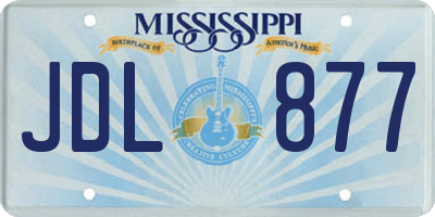 MS license plate JDL877