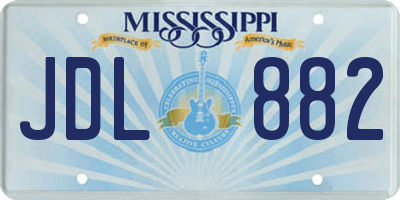 MS license plate JDL882