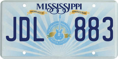 MS license plate JDL883