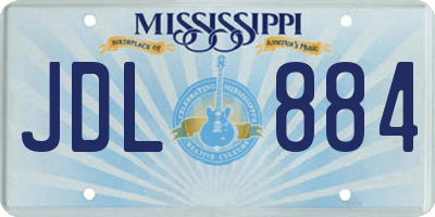 MS license plate JDL884