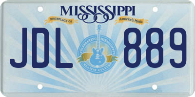 MS license plate JDL889