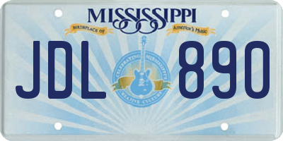 MS license plate JDL890