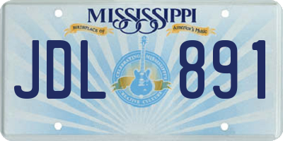 MS license plate JDL891