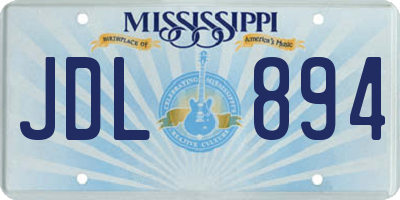 MS license plate JDL894