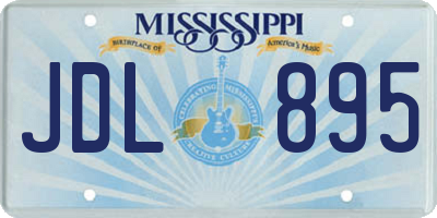 MS license plate JDL895