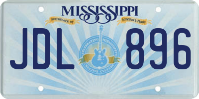 MS license plate JDL896