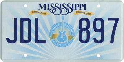 MS license plate JDL897
