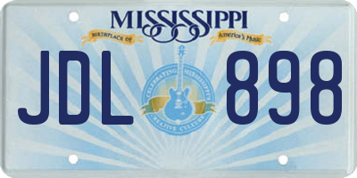 MS license plate JDL898