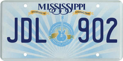 MS license plate JDL902