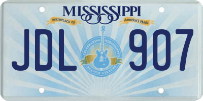 MS license plate JDL907