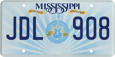 MS license plate JDL908