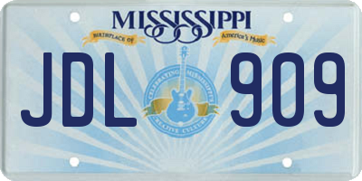 MS license plate JDL909