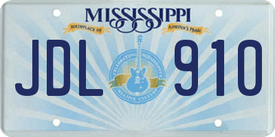 MS license plate JDL910