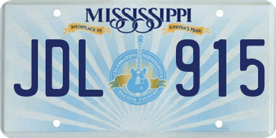 MS license plate JDL915