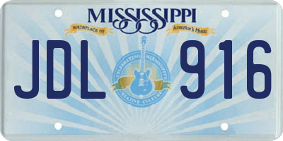 MS license plate JDL916