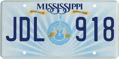 MS license plate JDL918