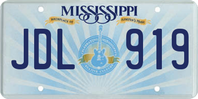 MS license plate JDL919