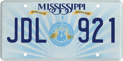 MS license plate JDL921