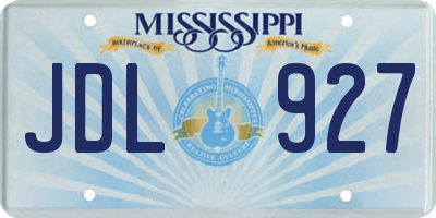 MS license plate JDL927