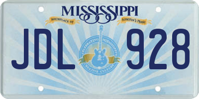 MS license plate JDL928