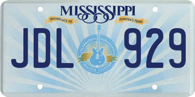 MS license plate JDL929