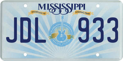 MS license plate JDL933