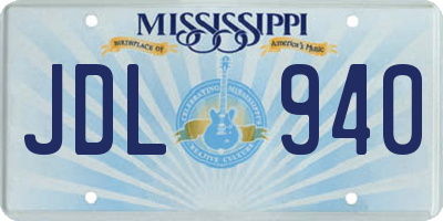 MS license plate JDL940