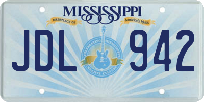 MS license plate JDL942