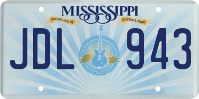 MS license plate JDL943