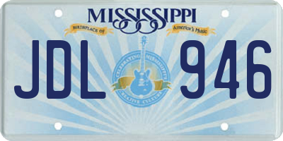 MS license plate JDL946