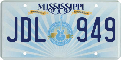 MS license plate JDL949