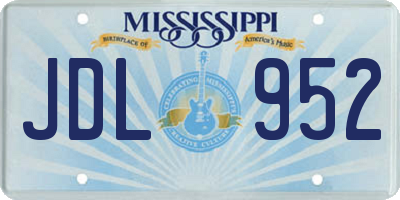 MS license plate JDL952