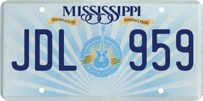 MS license plate JDL959