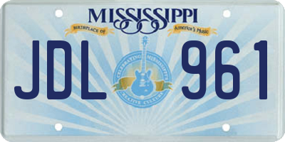 MS license plate JDL961