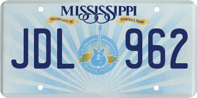 MS license plate JDL962