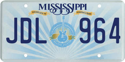 MS license plate JDL964