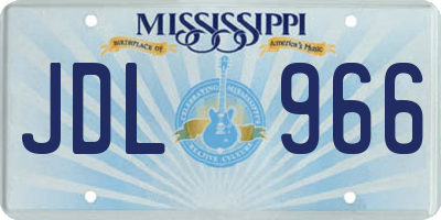 MS license plate JDL966
