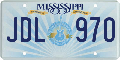 MS license plate JDL970