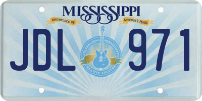 MS license plate JDL971