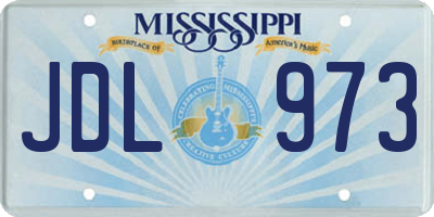 MS license plate JDL973