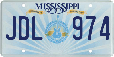 MS license plate JDL974
