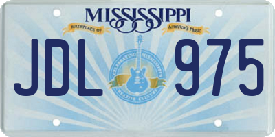 MS license plate JDL975
