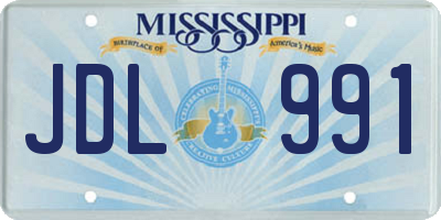 MS license plate JDL991